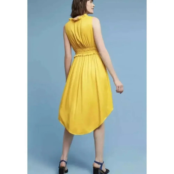 Maeve by Anthropologie Golden Yellow Women Dress La Habana Dress Mango Sz M - Picture 3 of 13